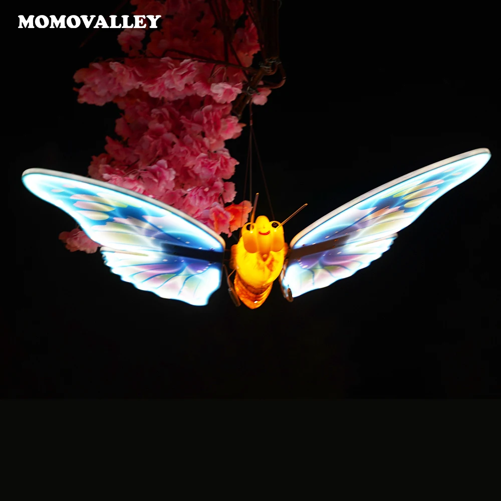 IP65 Outdoor 64CM LED Warm Garden Home and Wedding Decorations Pathway Lighting led butterfly with movement