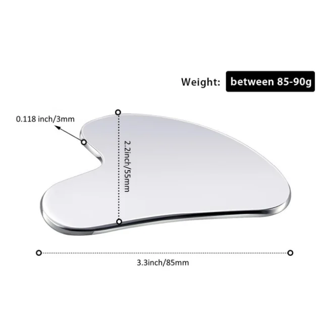 304 Stainless Steel Gua Sha Metal Body Massage Tool Facelift and Neck Tension Custom Logo Home Use