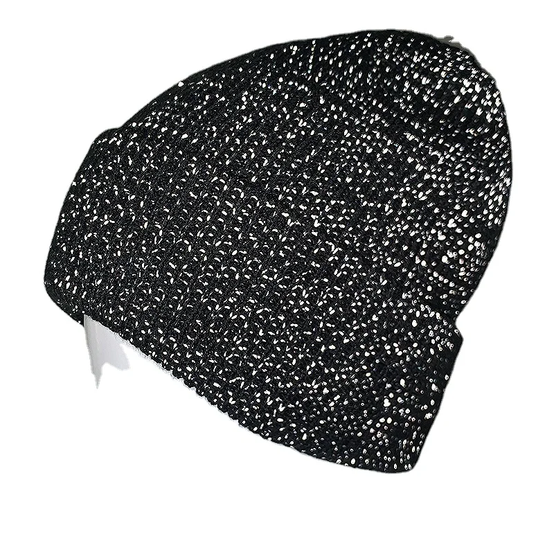 New Design Knitted Reflective Sailor Beanie Hats Winter Glow In The Dark knitted Beanie Outdoor Sports Hat Beanie For Adult