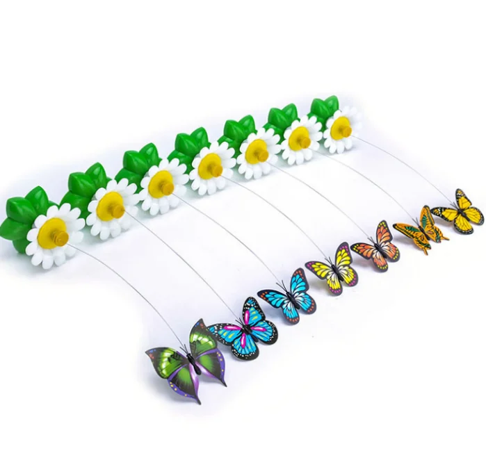 Wholesale Pet Cat Supplies Electric Butterfly Cat Toy Hummingbird Rotating Cat Teaser Stick