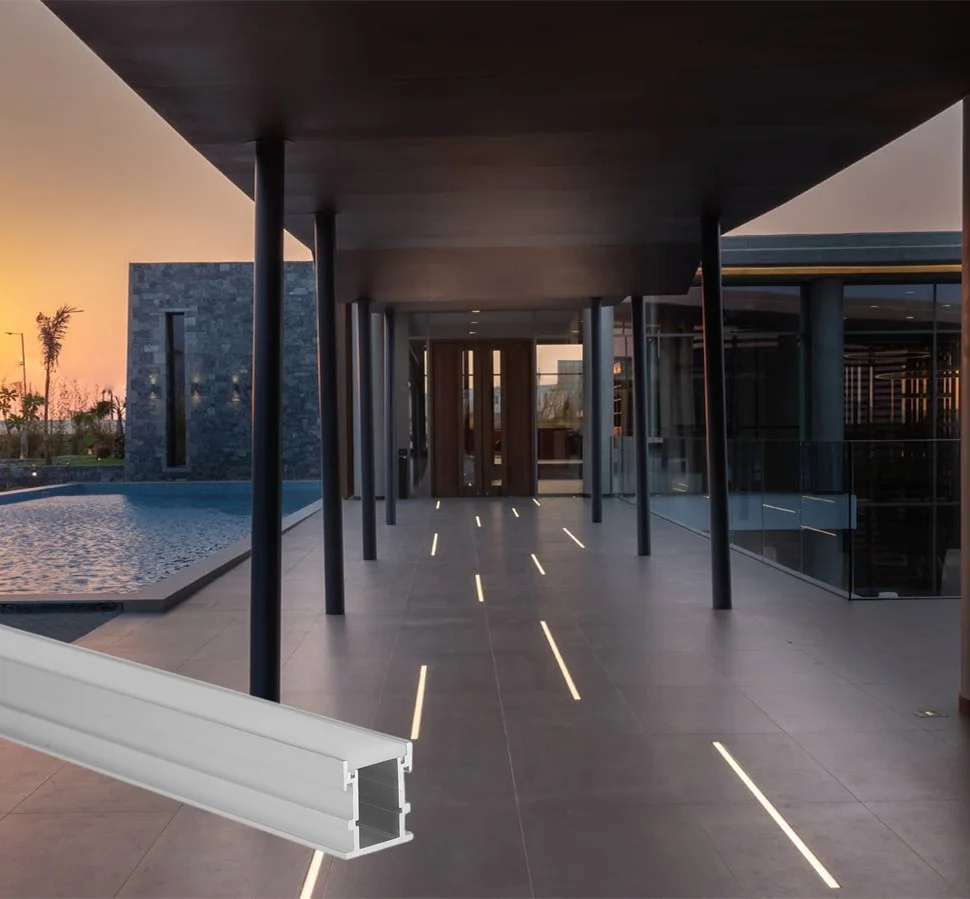 For Floor Lighting K50 U Shape Underground Lamp Groove Inground Light Recessed Aluminium Deep Extrusion Led Aluminum Profile