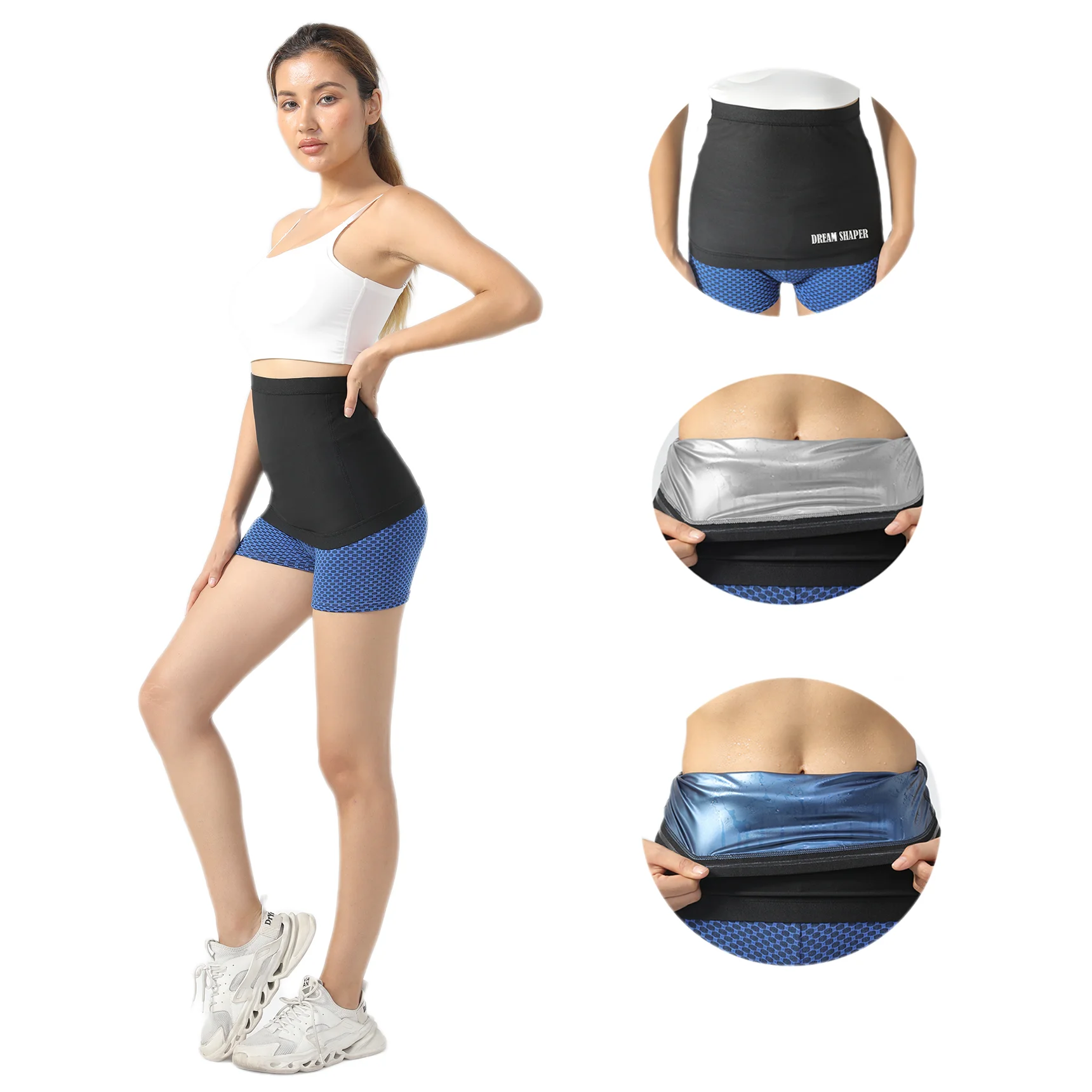 Custom Tummy Control Fitness Sauna Belt Fat Burning Abdominal Heated Waist Trainer Belt Weight Loss Sauna Belt