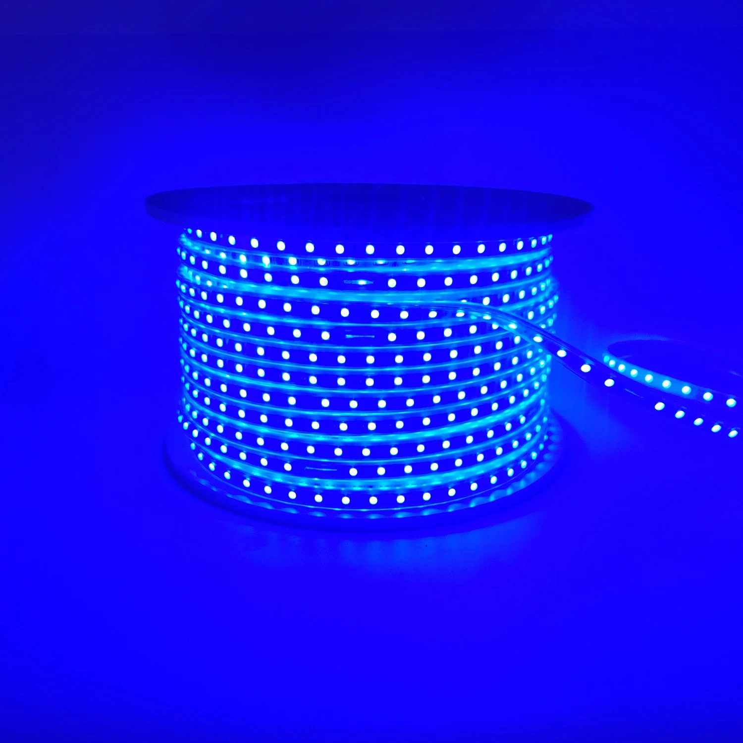 Умная Светодиодная лента 220 В 5050 RGB 60led на метр 100 м/рулон IP65 наружная водонепроницаемая светодиодная