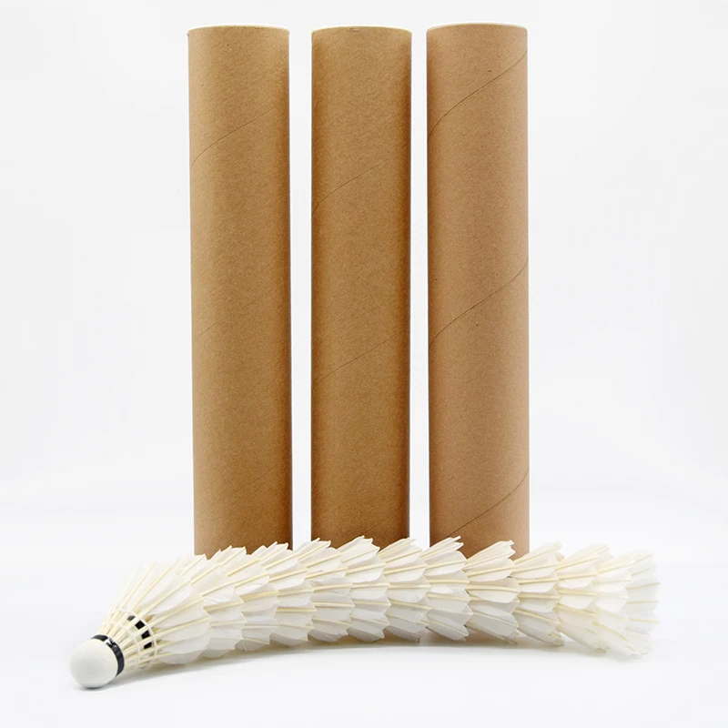 Durable Badminton Shuttlecock Goose Feather For Club Competition 12pcs Shuttle Cock For Training