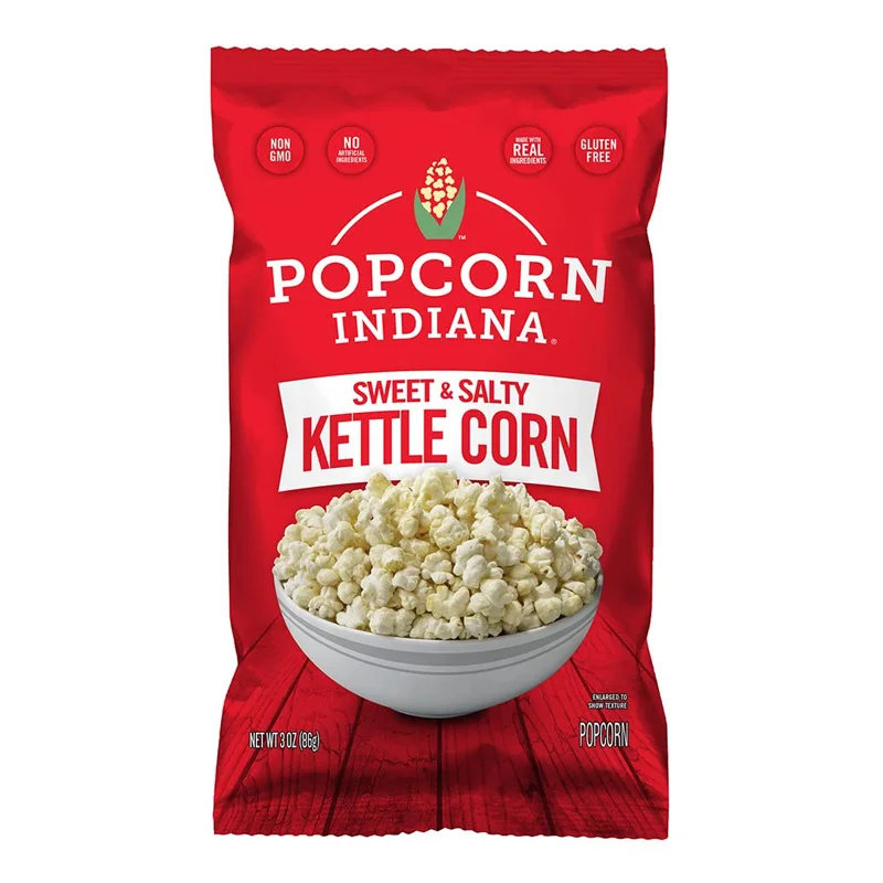 Aluminum Foil Bag Clear Bag Custom Printed Stand Up Pouch For Popcorn Packaging Bag
