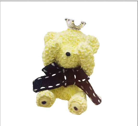 Cute essential oil diffuser car vent clip air freshener yellow teddy bear fragrance ceramic aromatherapy hot selling