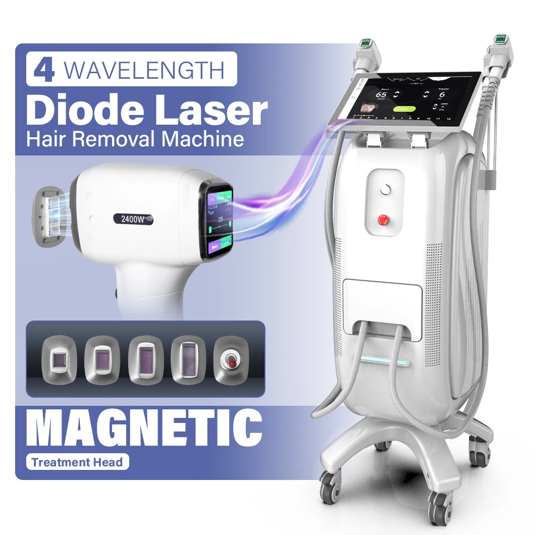 Laser Hair Removal Machine Professional 808nm 4 Wavelengths Device Price OEM Permanent Diode Laser Hair Removal