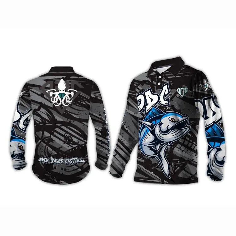 UPF 50 Custom Fishing Shirts Australia Long Sleeve Men Ladies Boys Kids Sublimated Fishing Jersey Clothes Button Up Fishing Polo