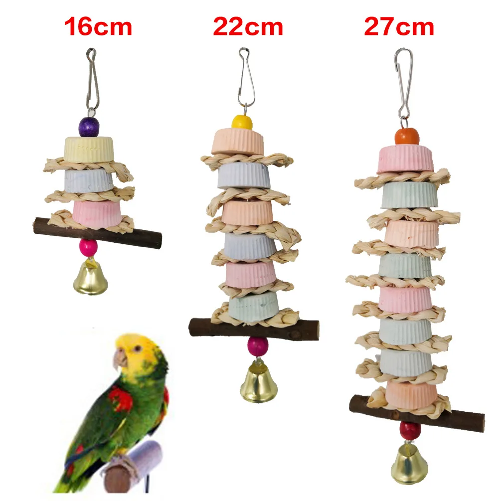 Birds Parrot Grinding Stone Chewing Toy Bite String Toys Straw Corn Leaf Tree Branch Parrot Parrot Cuttlefish Bone Toy