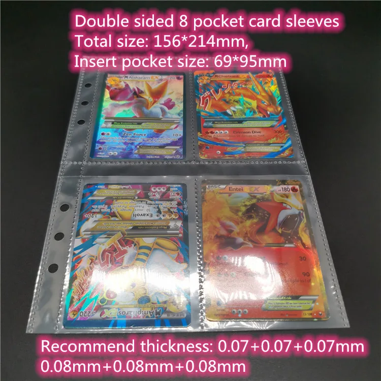 2024  new  Top loading double sided 4 pocket card sleeves PP card protector sleeves for China   Manufactory