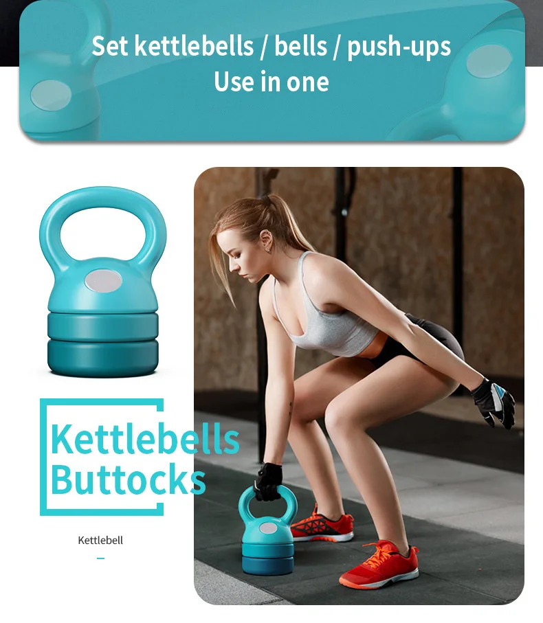 32Kg Adjustable Portable Grip Vinyl Coated Kettlebell With Handle