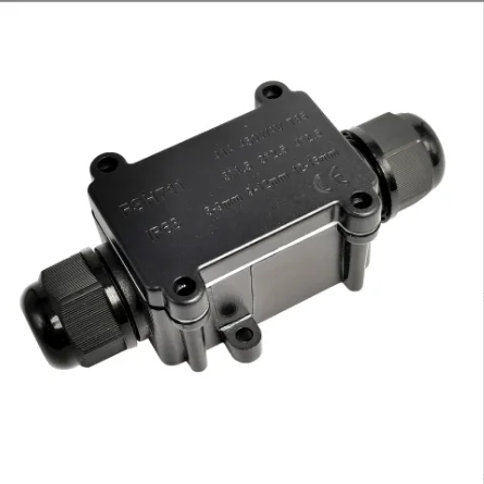 IP68 711 two-way outdoor cable black waterproof junction box buried plastic distribution box used for street lights