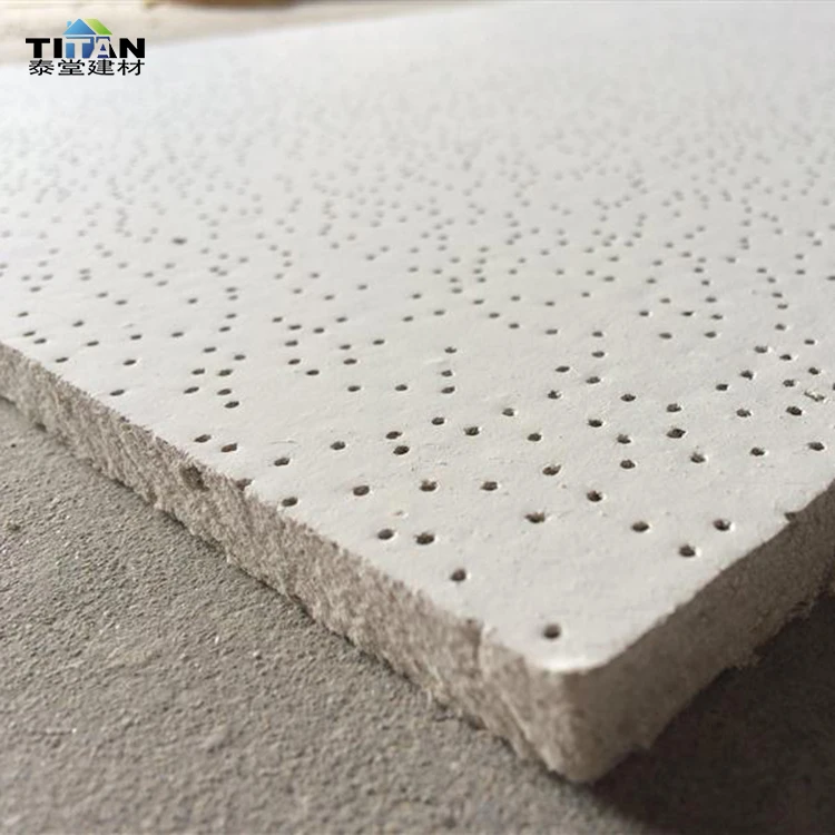 Mineralfaserplatte Plafond Acoustique Suspended Ceiling Plates 60X60 Soundproof Ceiling Tiles White