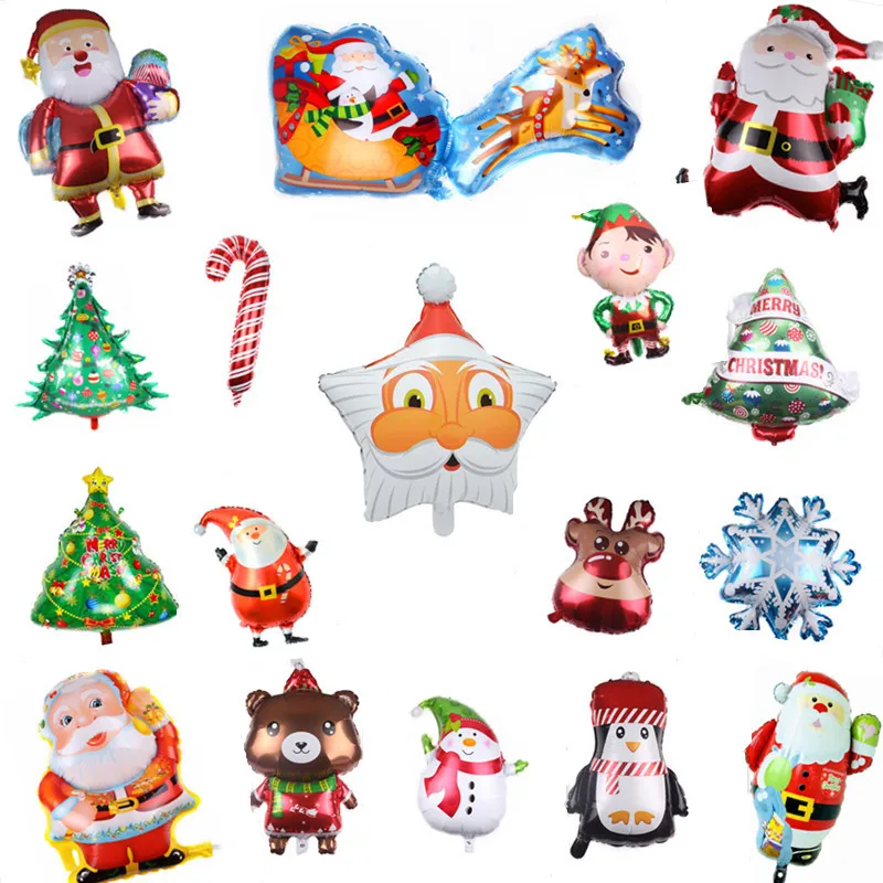 Merry Christmas Decoration Balloons Theme Party Foil Christmas Mylar Tree 4D Foil Balloon