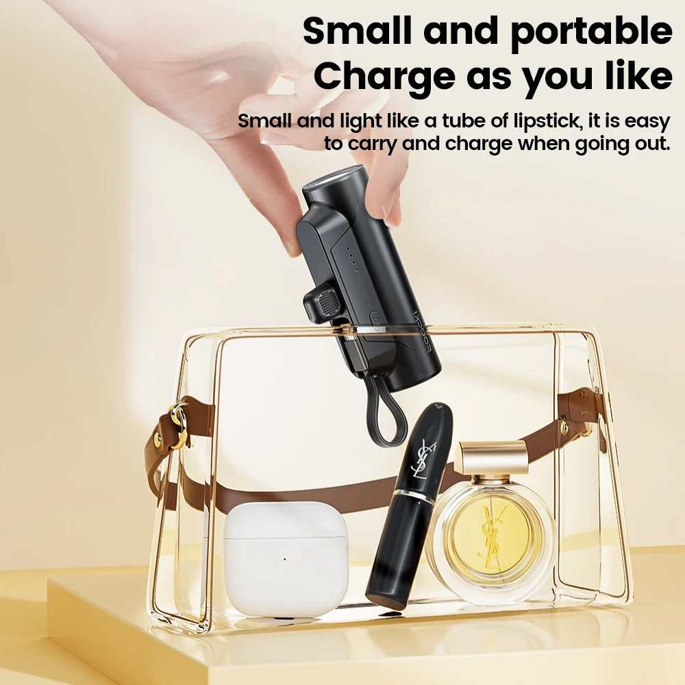 Toocki 5000 mah Multifunctional Black powerbank portable fast charger travel battery bank