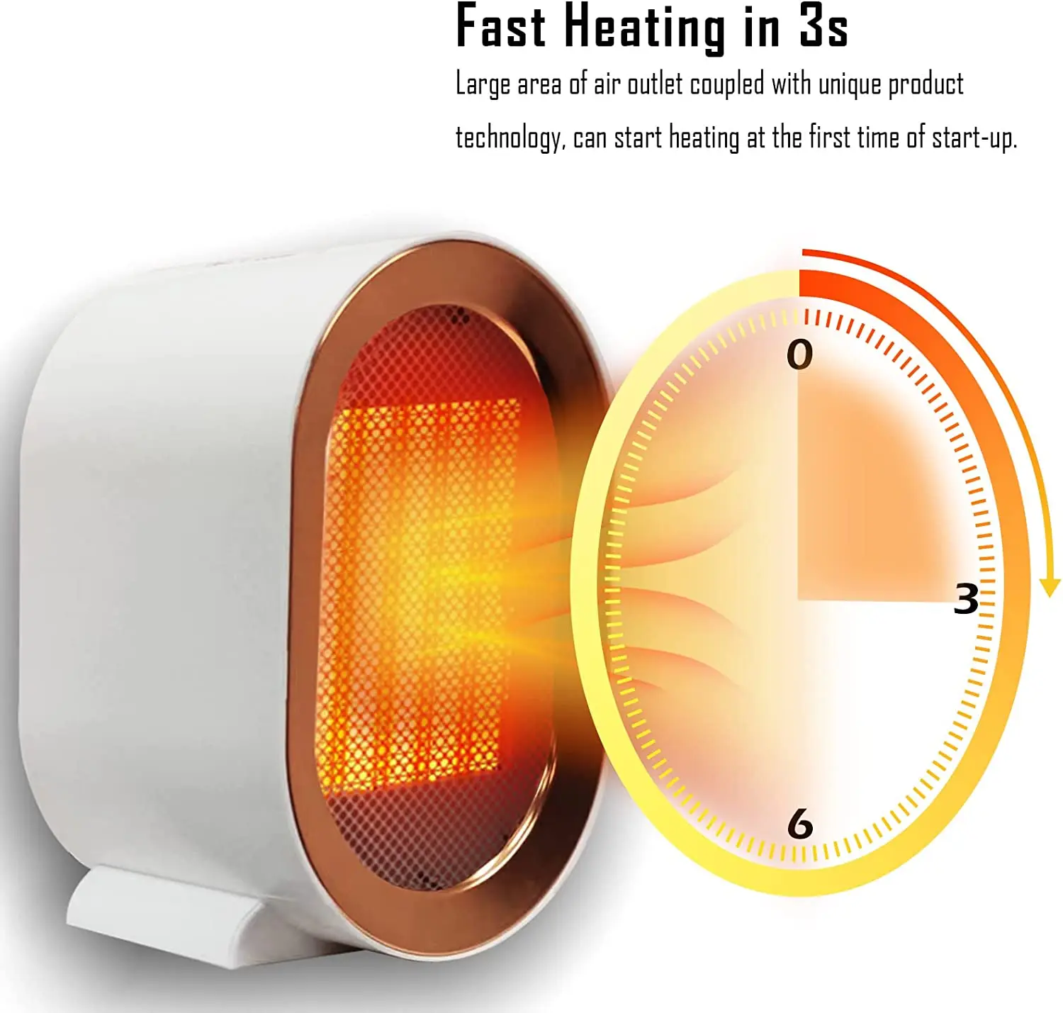 Maist Hot Selling Portable Fan Heater 220V 1200W PTC Home  Electric  Room Fan Heater Ventilation Fan Rv Heat