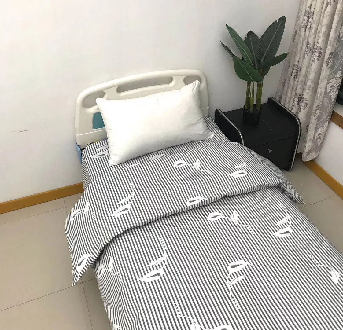 20240916 Free samples on factory price to custom Cotton Plain Striped Bedsheet Twin Size Fitted Bed Sheet