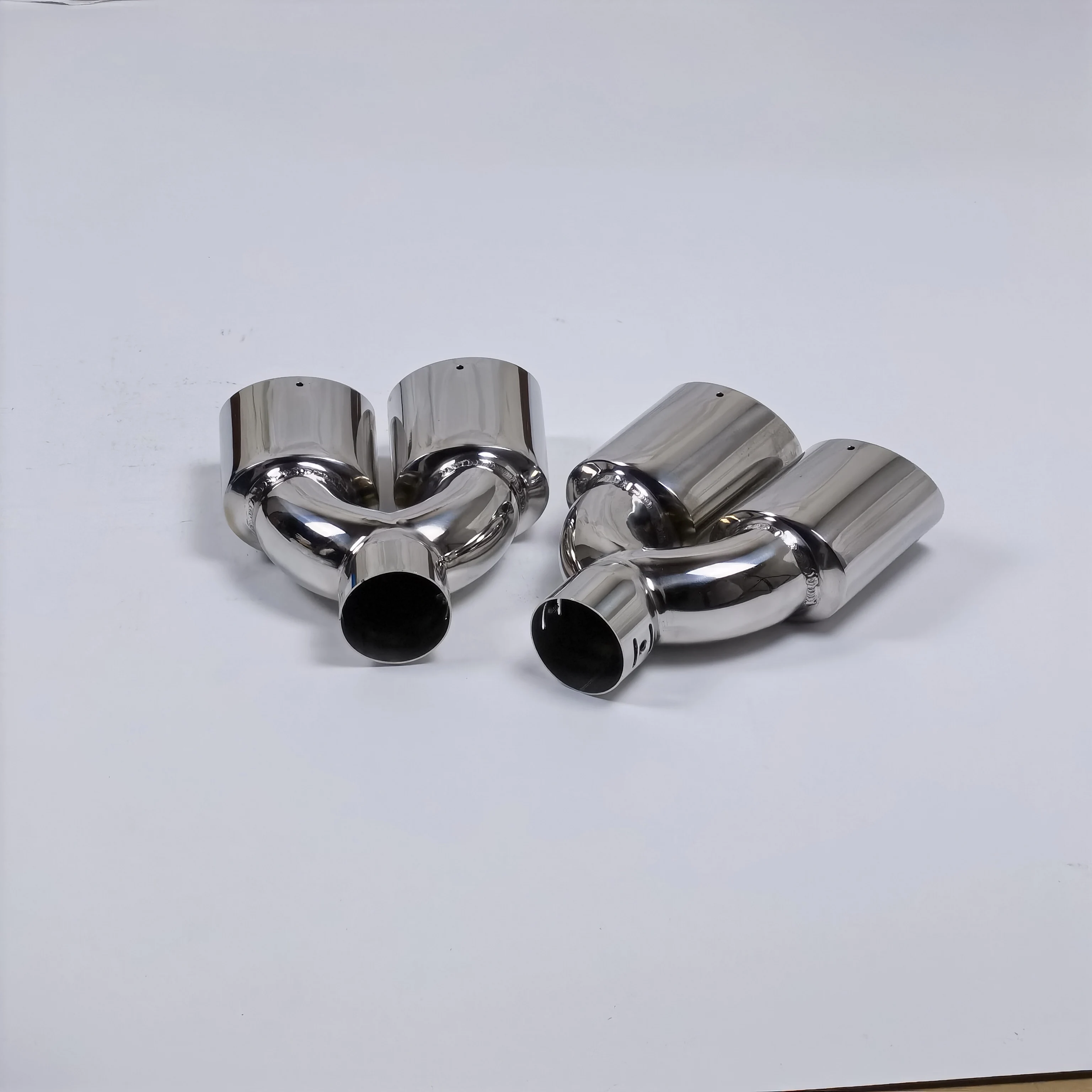 stainless steel Oval exhaust muffler Dual Outlet Exhaust Tips