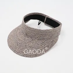 Beach lady straw hat wide brim sun visor hat