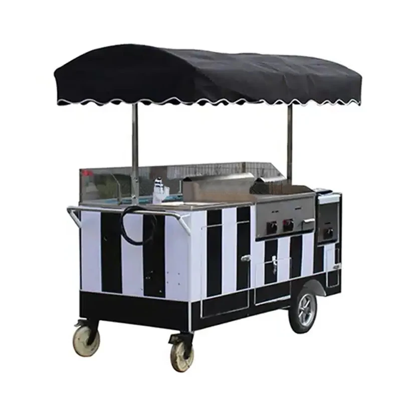 JX-CR180 Custom Design Outdoor Moving Food Kiosk Cart Bakery Pancake