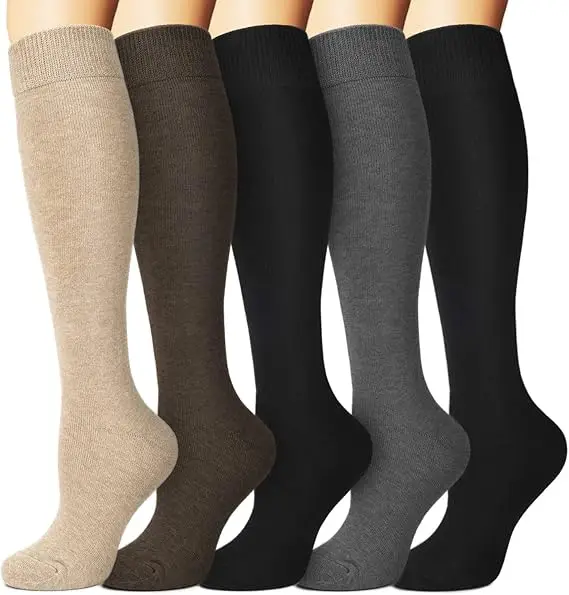 Warm Knee-High Socks for Women-Thermal Cotton Socks for Hiking, Work And Daily Winter Activities