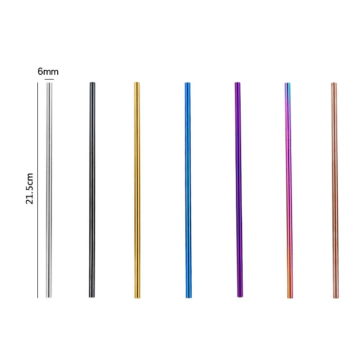 Metal Boba Straw 3 pcs Stainless Steel Drinking Straw set