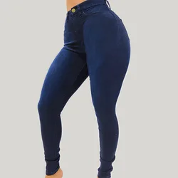 WJ158 Plus size jeans for fat women blank jeans for women skinny jeans large size