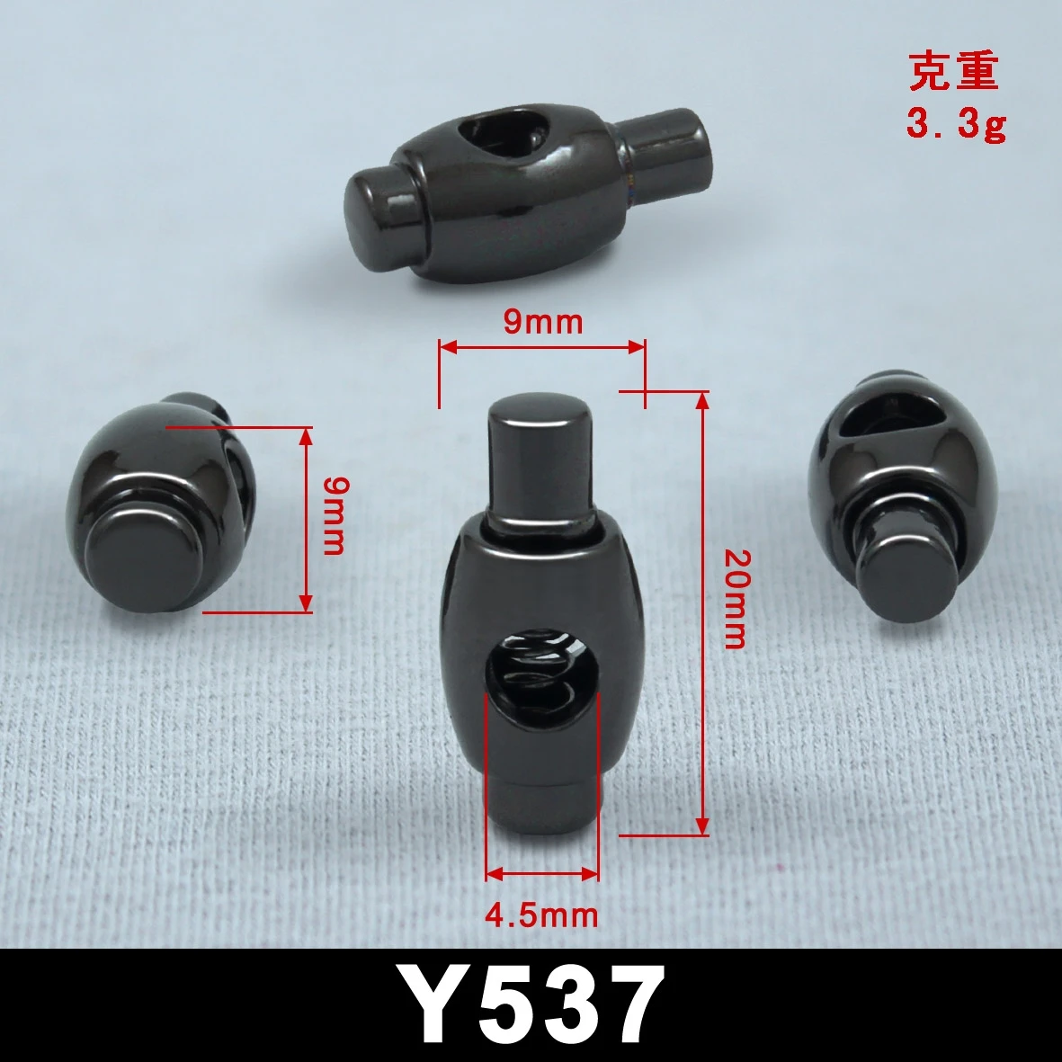 Hot Sale for Wholesale String Rope Two Holes Cord Metal Stopper Locks