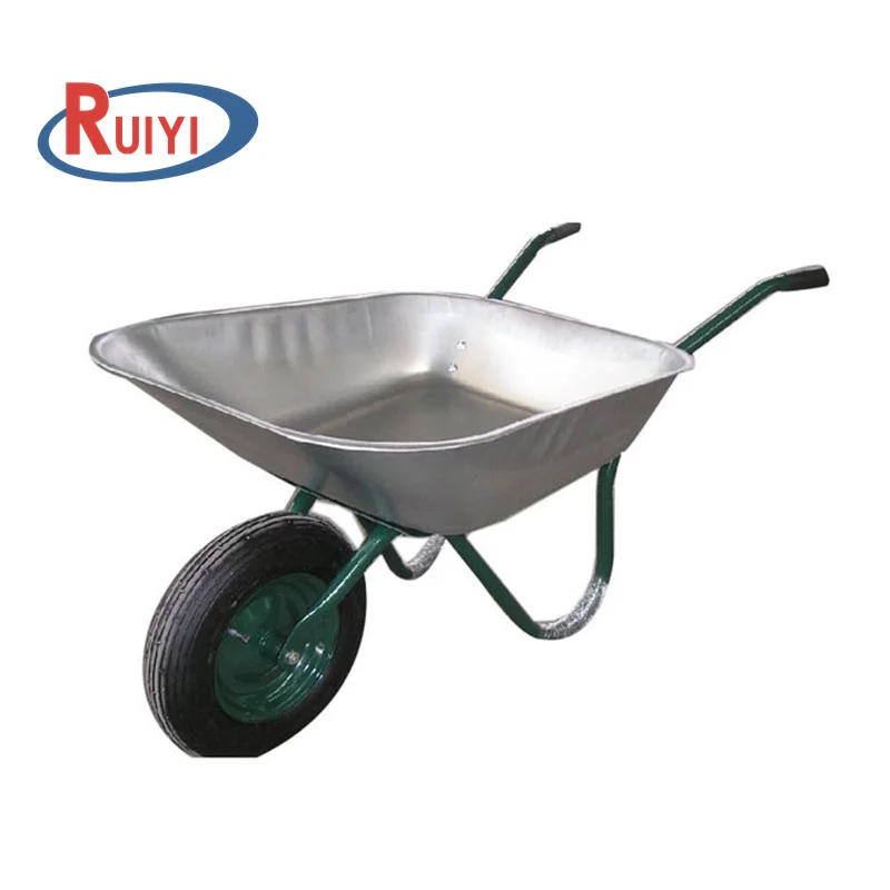 Competitive Wheel barrows Home Garden China lightweight Galvanised Metal Cart with Pneumatic Tyre wheelbarrows