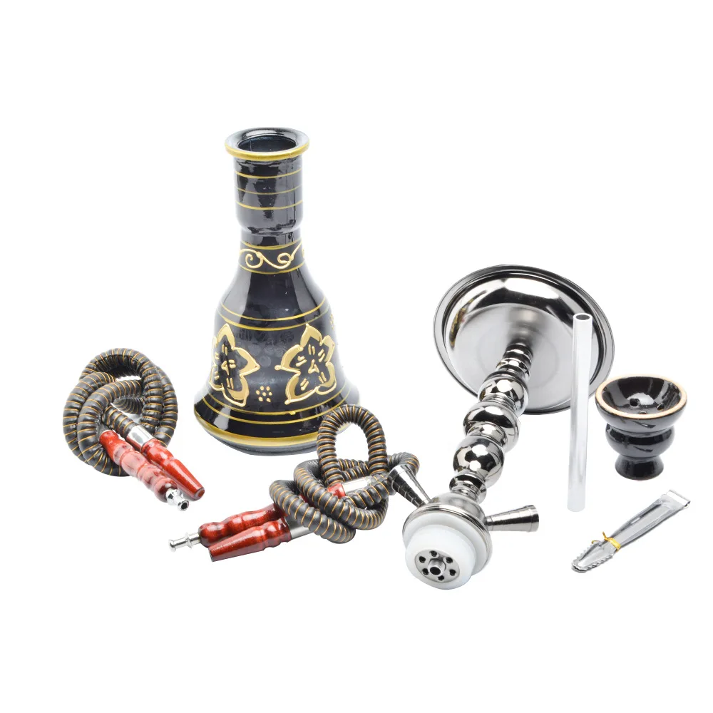 New Design 4 Pipe Egyptian Shisha Hookahs Luxury Hand Engraving Custom Sheesha Hookah