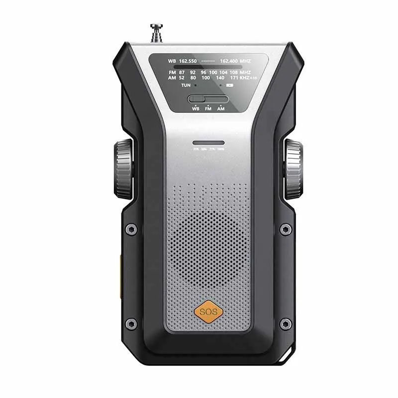 High quality outdoor solar charging radio Multifunctional mobile charging radio with LED lights AM FM