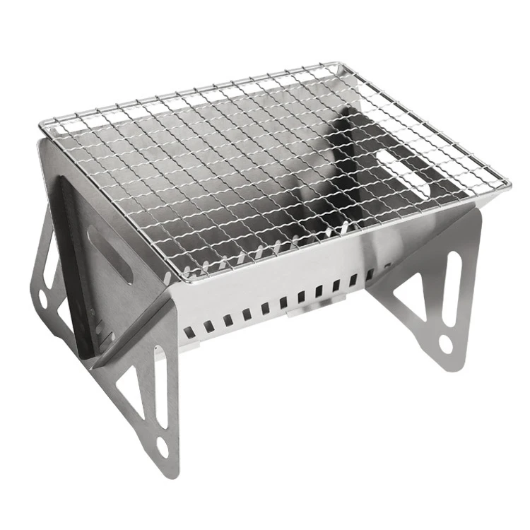 Custom Outdoor Camping Barbecue Portable Foldable Charcoal Stainless Steel BBQ Grills