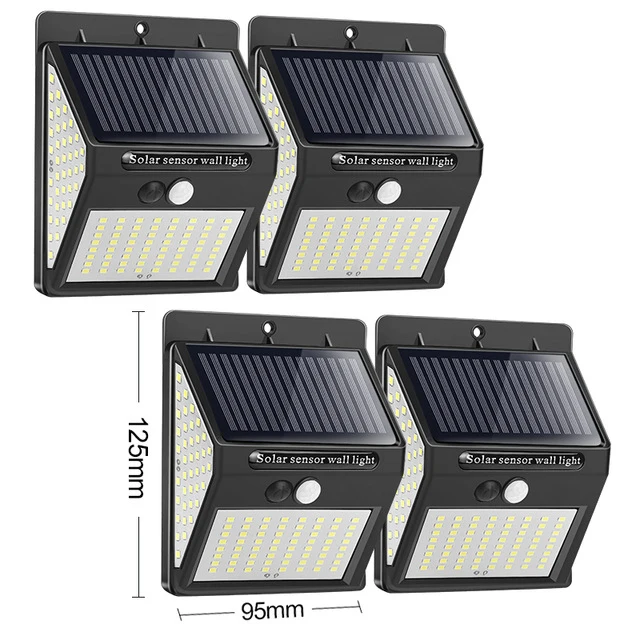 New Waterproof 140 LED Solar Panel Power PIR Motion Sensor Solar Garden Lights Outdoor solar security wall light