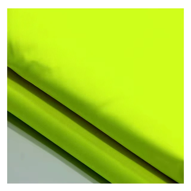 150GSM Windproof Breathable 150D*300D EN20471 Fluorescent PU Coated 100% Polyester Gabardine Workwear Fabric Uniform Fabric