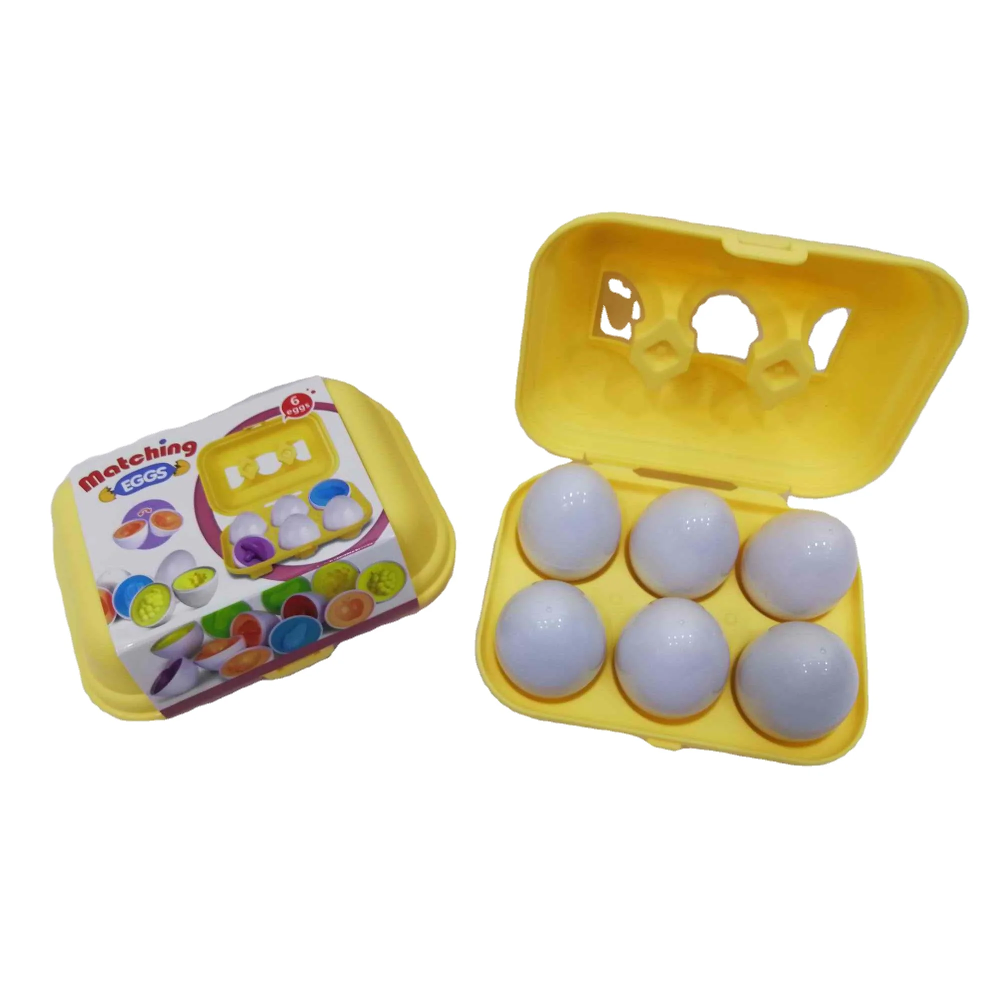 Educational Matching Eggs 6 pcs Vegetables Fruits Set Recognition Sorter Puzzle Easter Travel Bingo Game