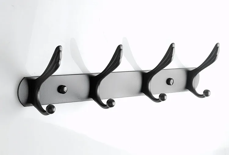 Stainless Steel Customized Black Wall Mounted Bedroom Hanging Clothes Coat Hooks