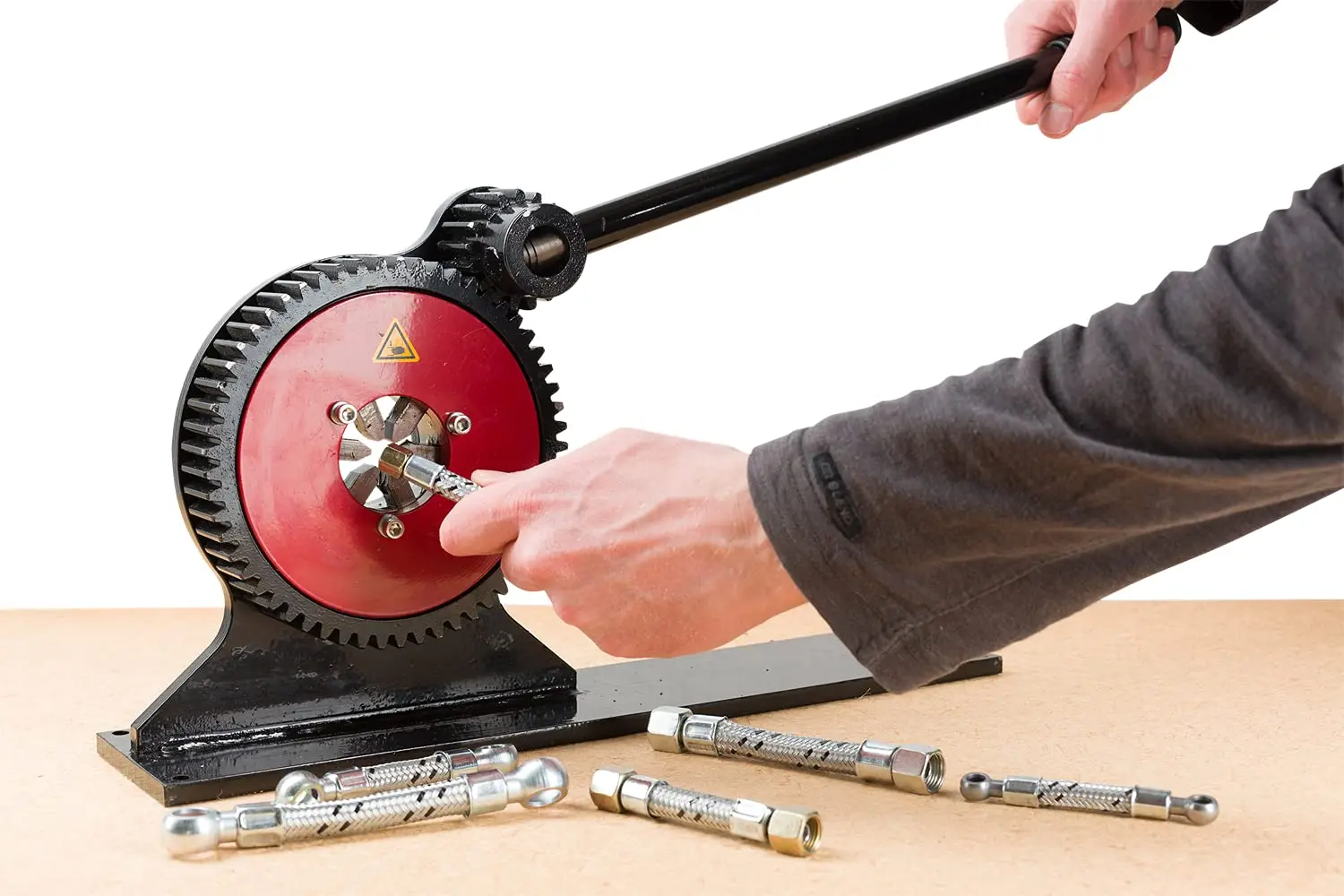 portable manual  hand press hydraulic jack hose pipe crimp machine air tube ferrule collar bender