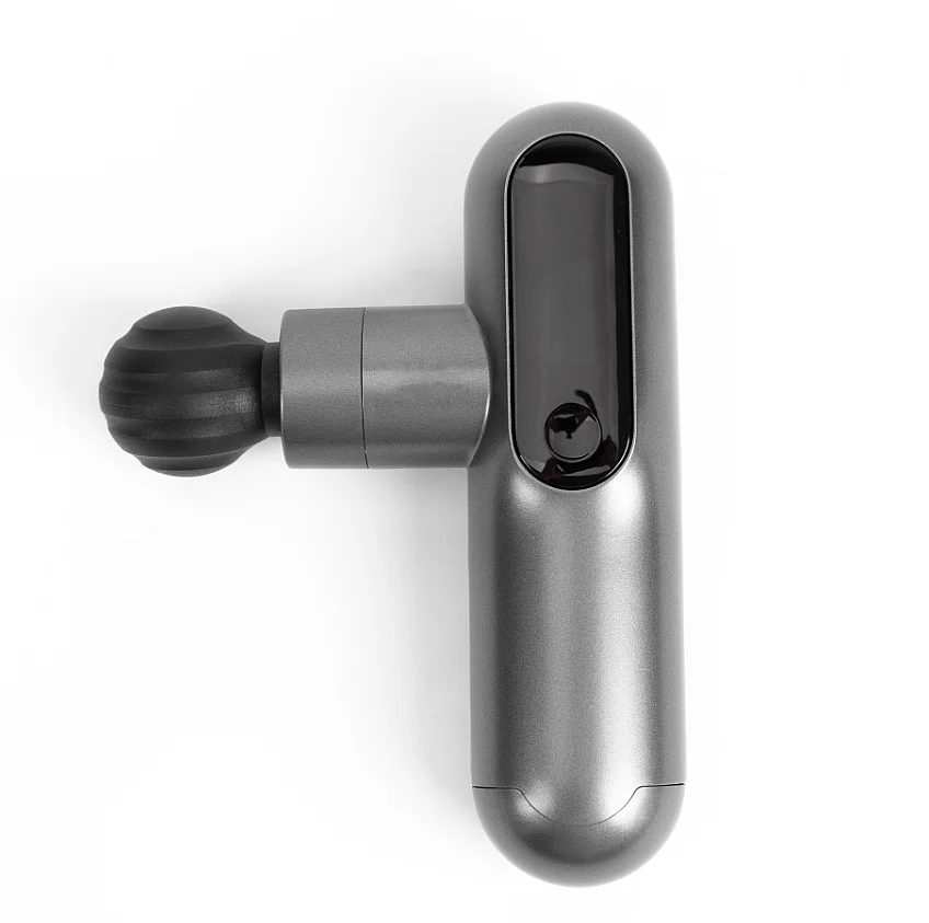 New design cheap portable fascia mini muscle massage gun brushless motor 4 heads handheld deep tissue Lcd Led touch  massager