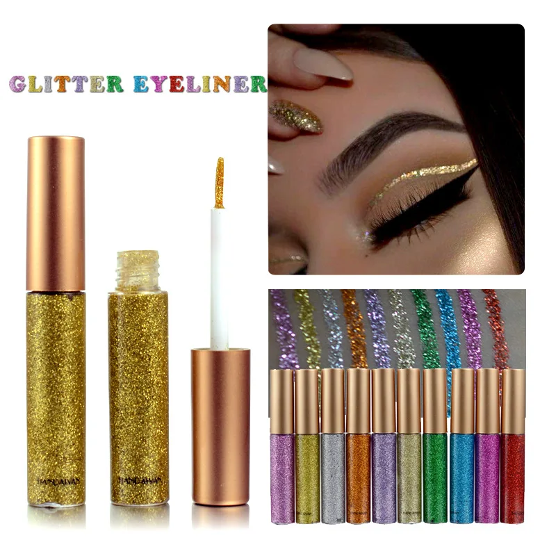 Support Drop Shipping Gradient Liquid Eyeshadow Soft Pearlescent Metallic Glitter Brighten And Lastingly Modify The Eyes