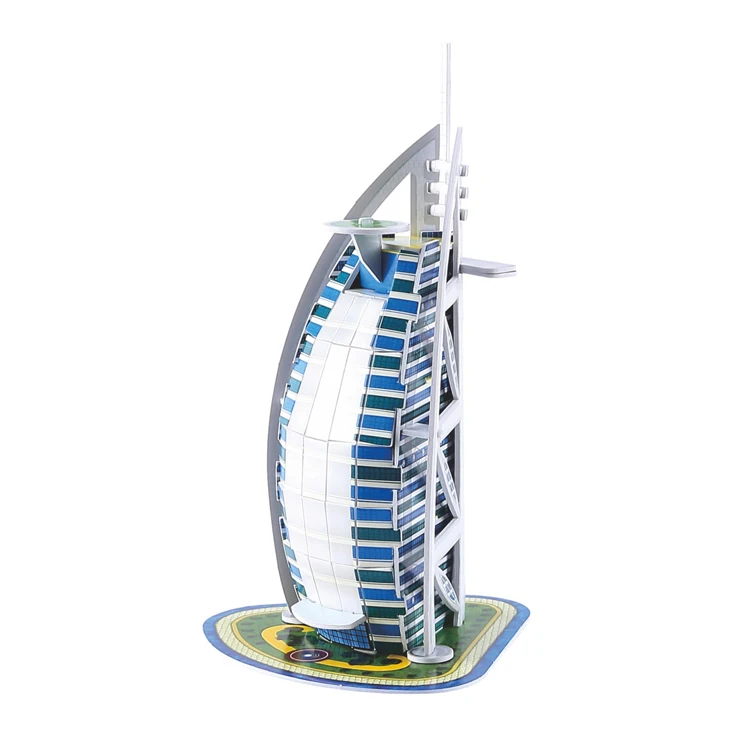 Factory direct sales of the world famous building Dubai Sailing Hotel 3D puzzle toy 3D building model