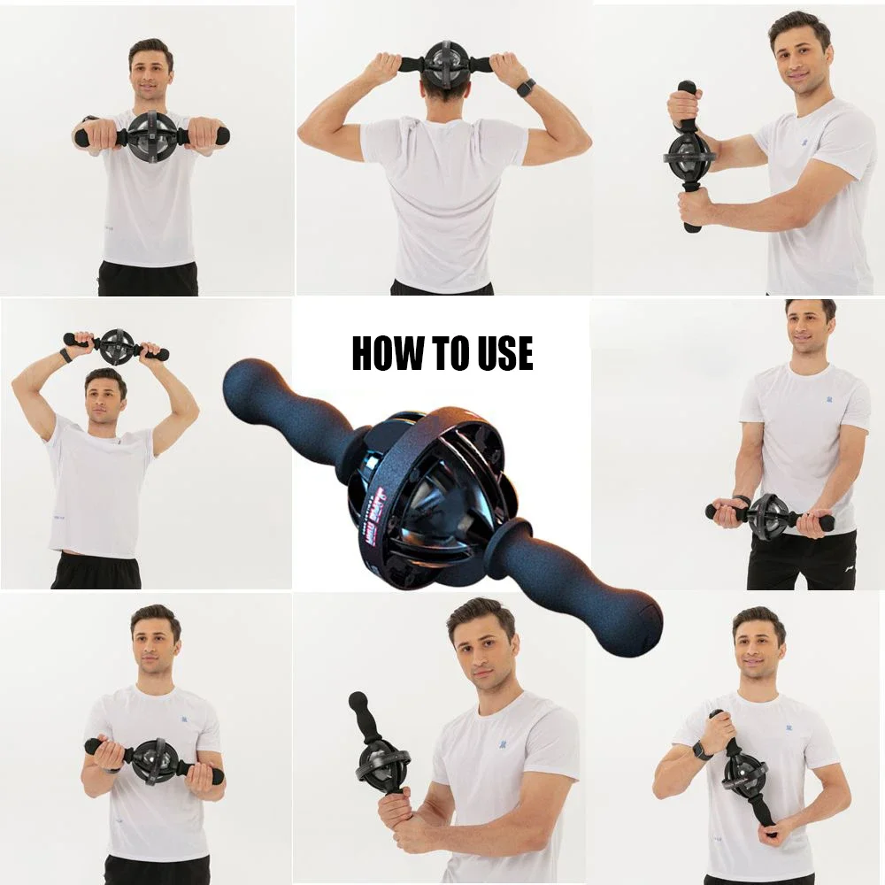 Arm Ball Strength Exerciser Gyroscope Forearm Exercise Gyroscope with LED Home Gym Equipment Fitness Metal Wrist force Ball