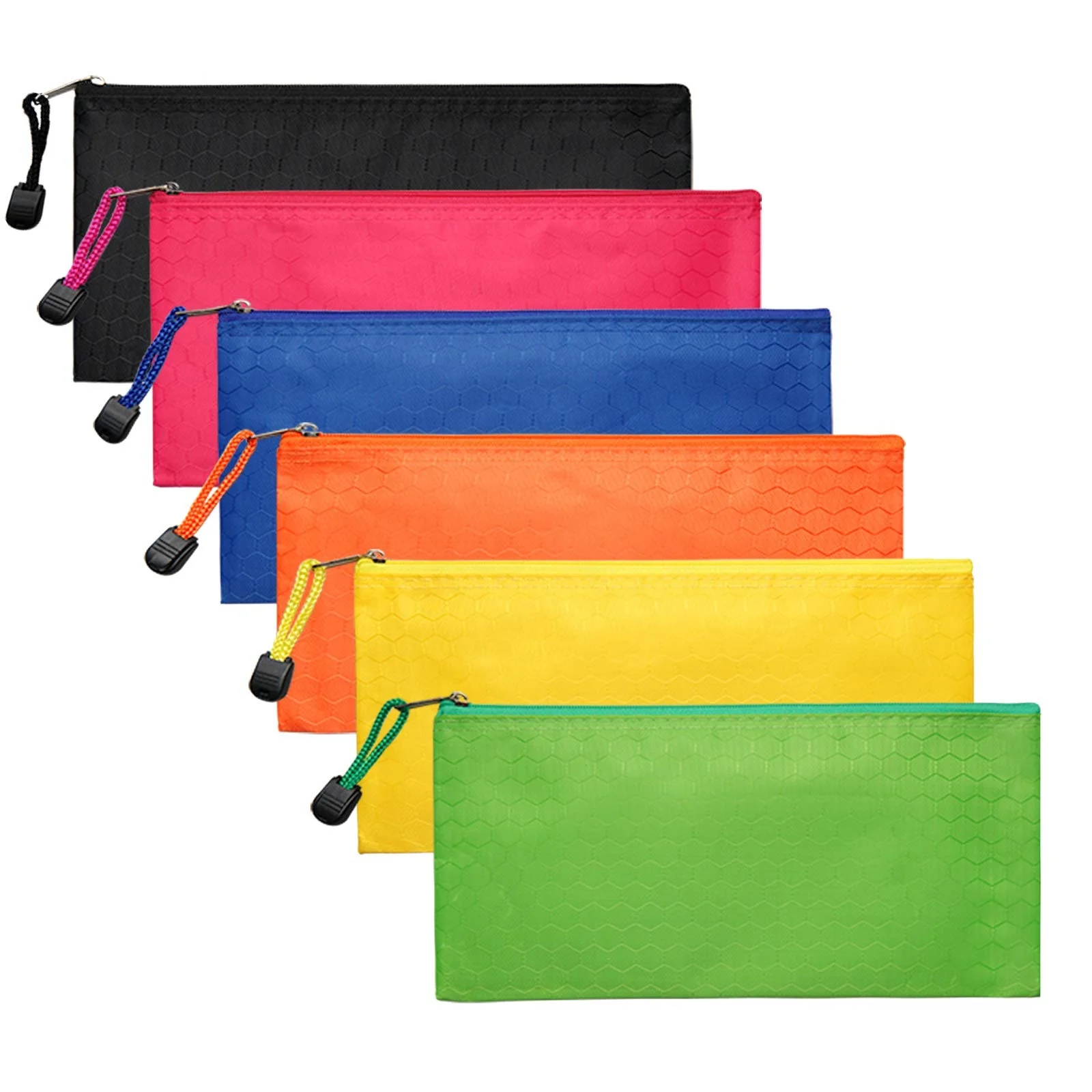 GELORY Custom Zipper Pencil Pouches Small Zipper Stationery Bags Waterproof Oxford Pencil Case Bag for Office Travel Cosmetics