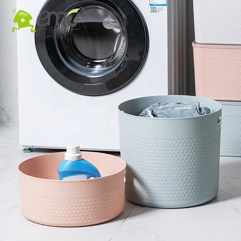 Waffle pattern laundry basket