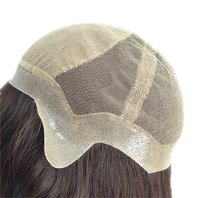 Online Silk Top Base Real Natural European Virgin Human Hair Women Transparent Full HD Lace Wig with PU Thin Skin Perimeter