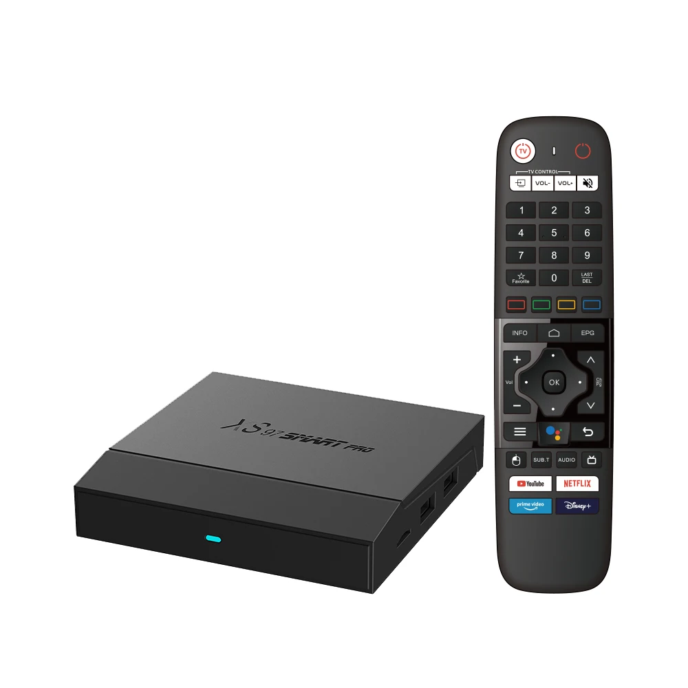 2024 Hot Style Amlogic 905X4 XS97 SMART Pro Remote Control Bt 5.0 Android Tv Box With Google Play With Good Service