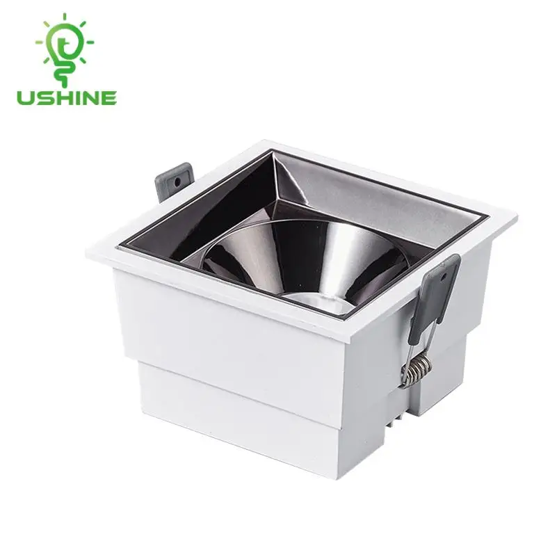 Оптовая продажа антибликовый дизайн 7 Вт 12 15 Круглый квадратный алюминиевый потолочный Встраиваемый светодиодный светильник