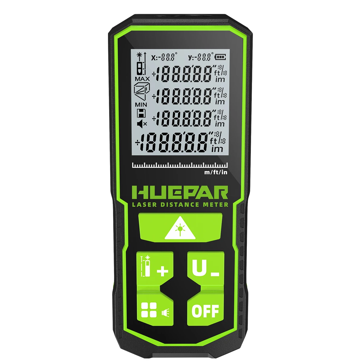 Huepar S100-G Мини Портативный Цифровой Зеленый Лазерный дальномер 100 м с перезаряжаемыми аккумуляторами портом Type-C