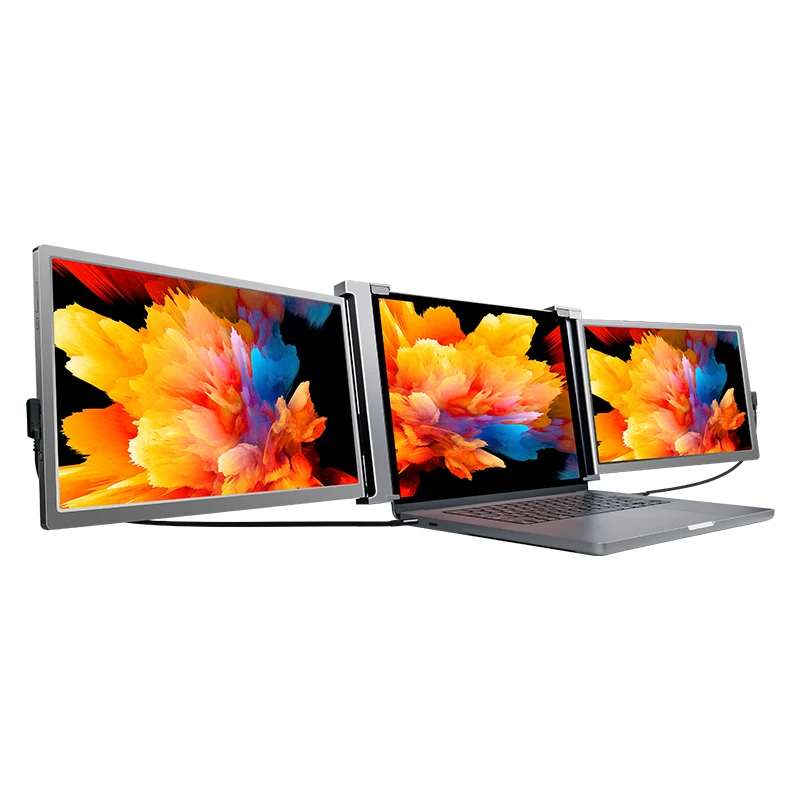 1080P FHD 15 inch Dual Screen Extender LCD Monitor Computer Display Portable Foldable Laptop Smart Gaming Triple Screen Monitor