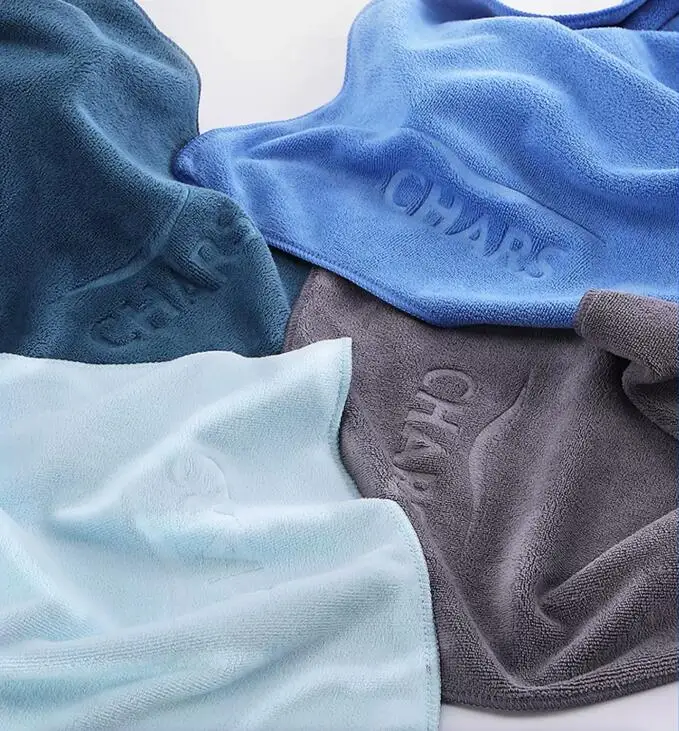 High quality fitness sport use custom logo embossed laser print or embroidery gym towel thick microfiber sport towel