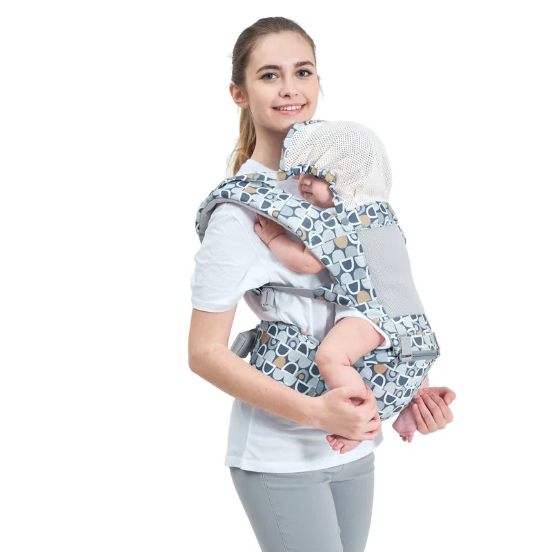2022 Hot Sales Adjustable Polyester Foldable organic Comfortable Lightweight baby sling carrier wrap hip seat for strollers